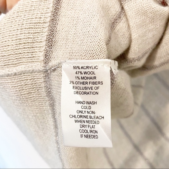 Ann Taylor Loft Stripped Wool Blend Sequin sweater - Picture 6 of 15